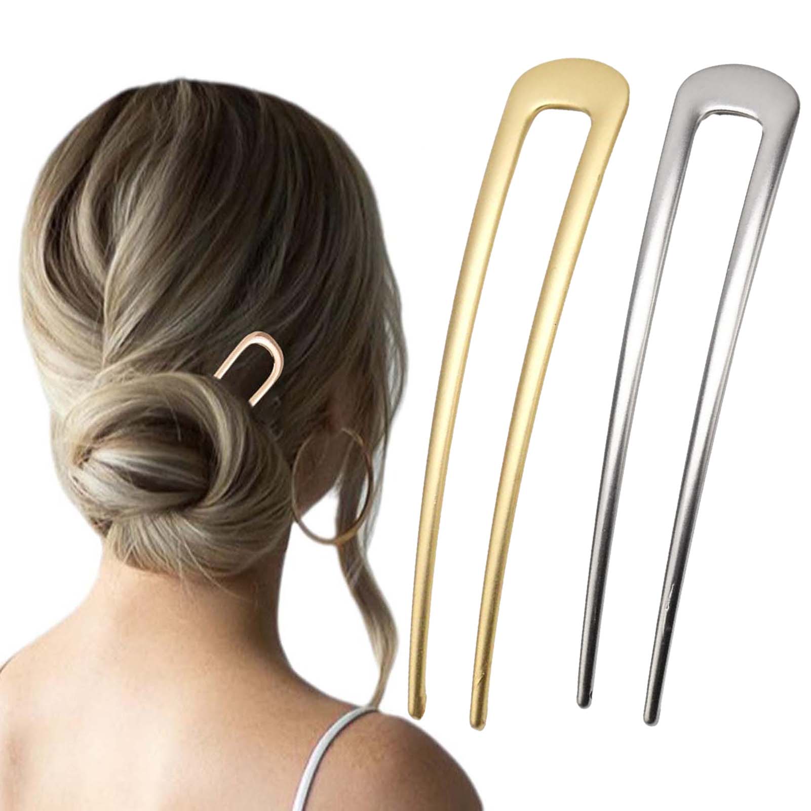 Home Office Or - French U Shaped Hair Pins Vintage