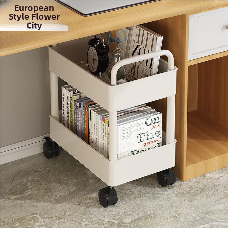 Rolling File Cart - Mobile Bookshelf under Desk Standing Simple