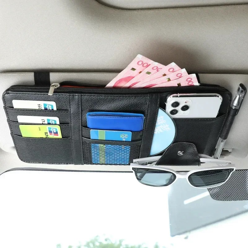 Rolling File Cart - Car Sun Visor Organizer Multi-Pocket Auto