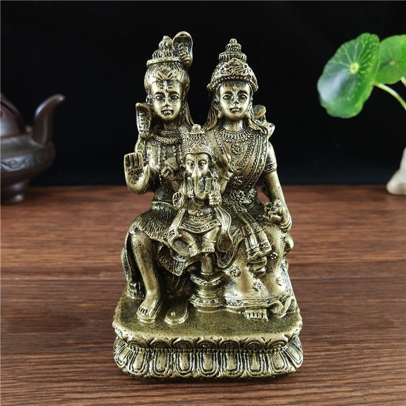 Home Office Feng Shui - Bronze Color Shiva Statue Hindu Ganesha