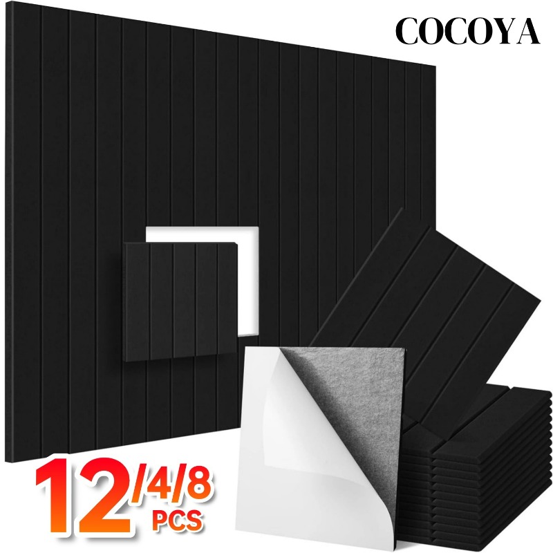 Home Office Background - Square Self Adhesive Wall Stickers Felt