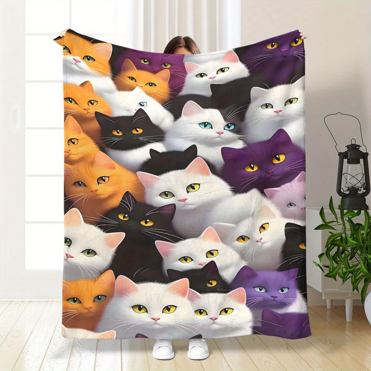 Home Office British - Cute British short-haired cat pattern Flannel