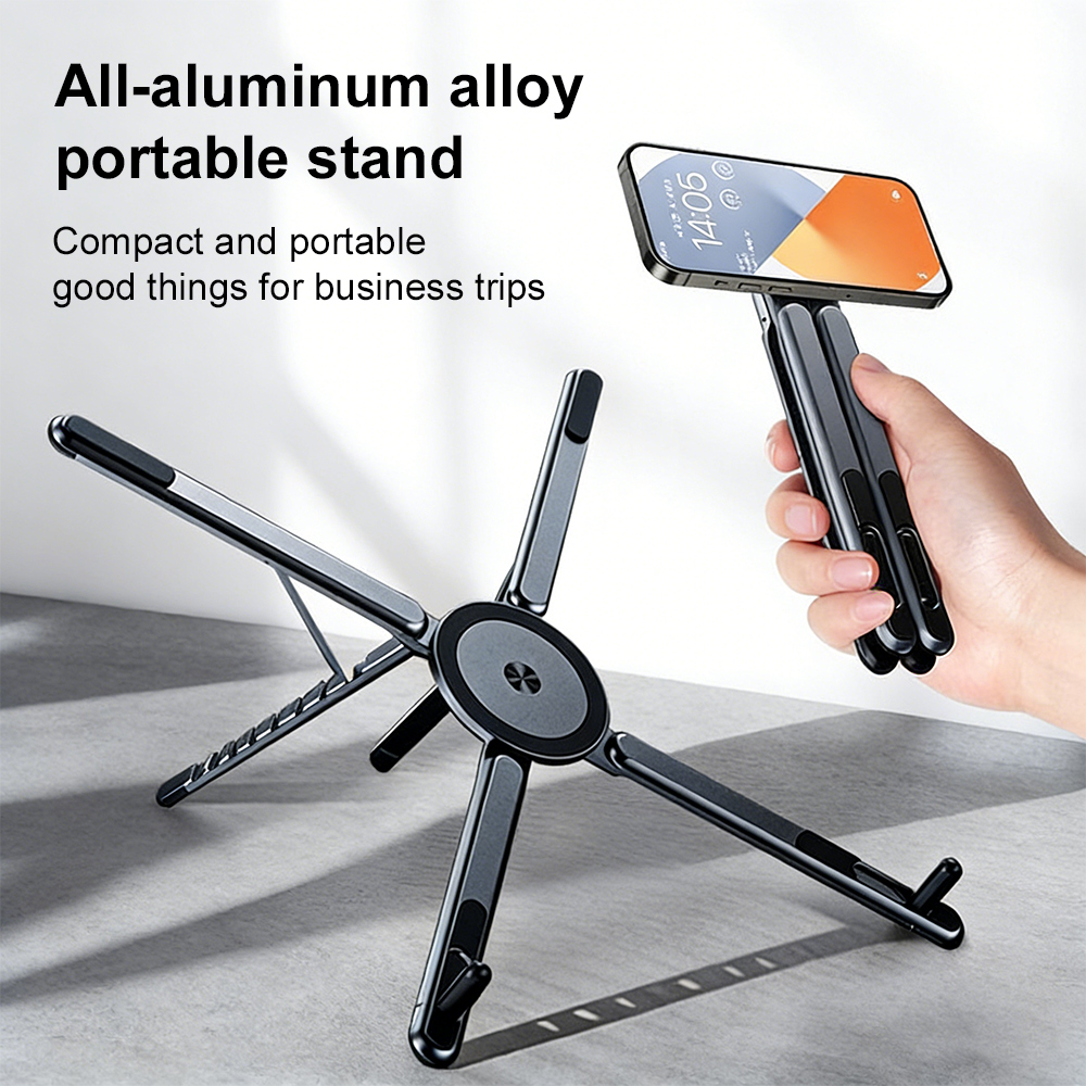 Home Office With View - 360° Rotating Magnetic Laptop Stand Adjustable