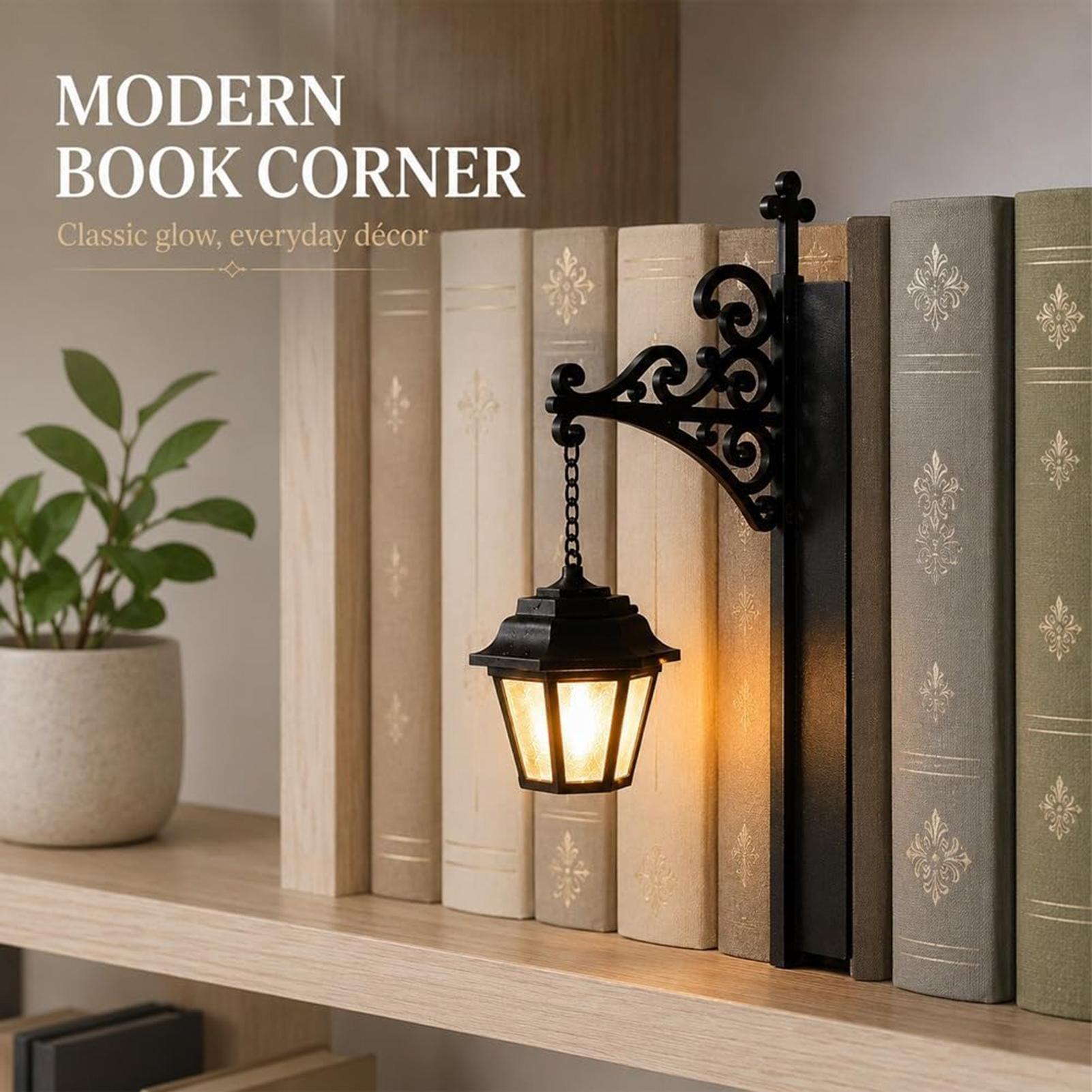 Home Office Library - Bookshelf Lamp Vintage LED Warm Lantern