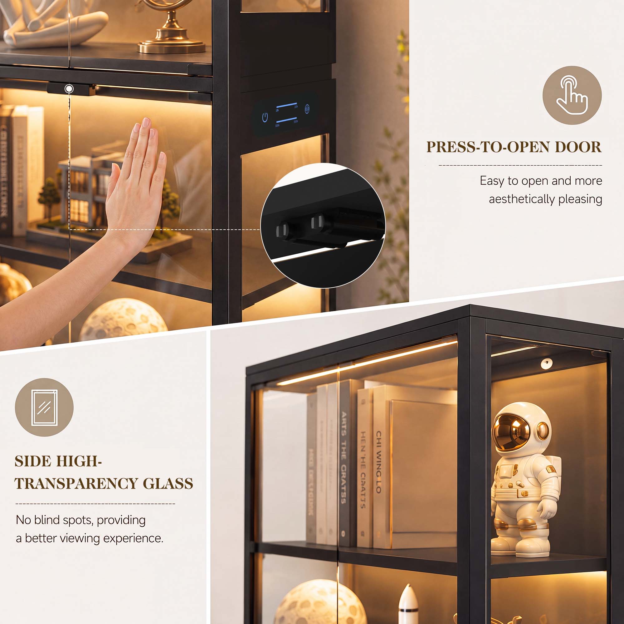 TCGBKAF 5‑Tier Display Cabinet - Home Office Room review and price