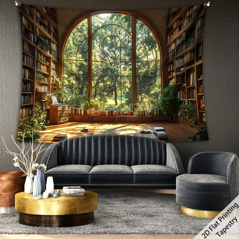VIKAMA Forest Library Tapestry - Home Office Library review and price