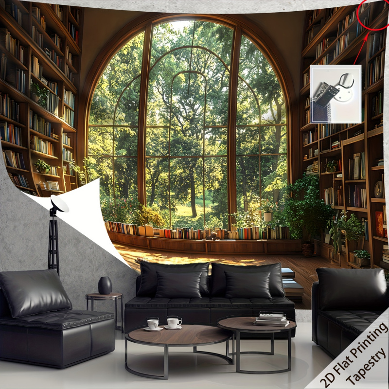VIKAMA Forest Library Tapestry - Home Office Library review and price