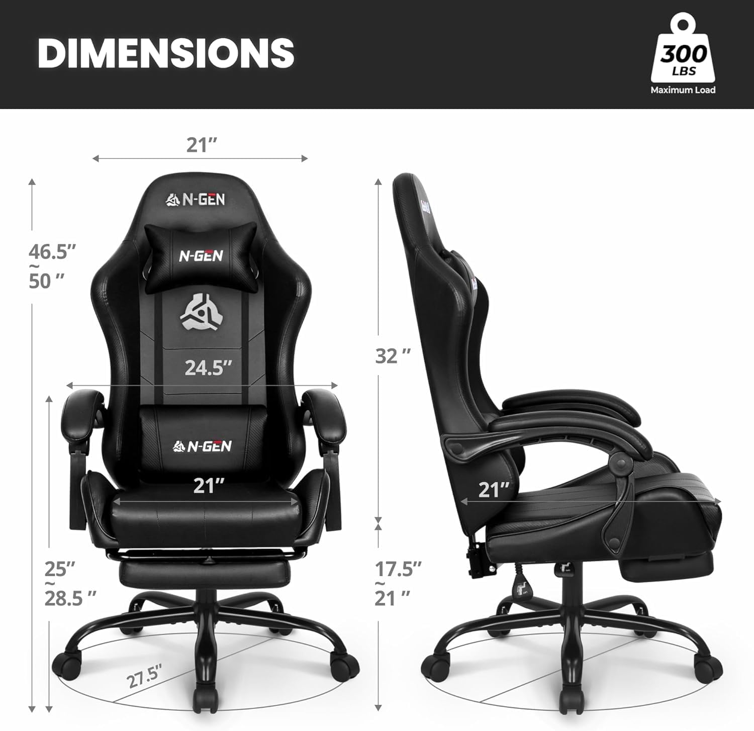 Gaming Chair with Footrest Lum - Home Office Chair review and price