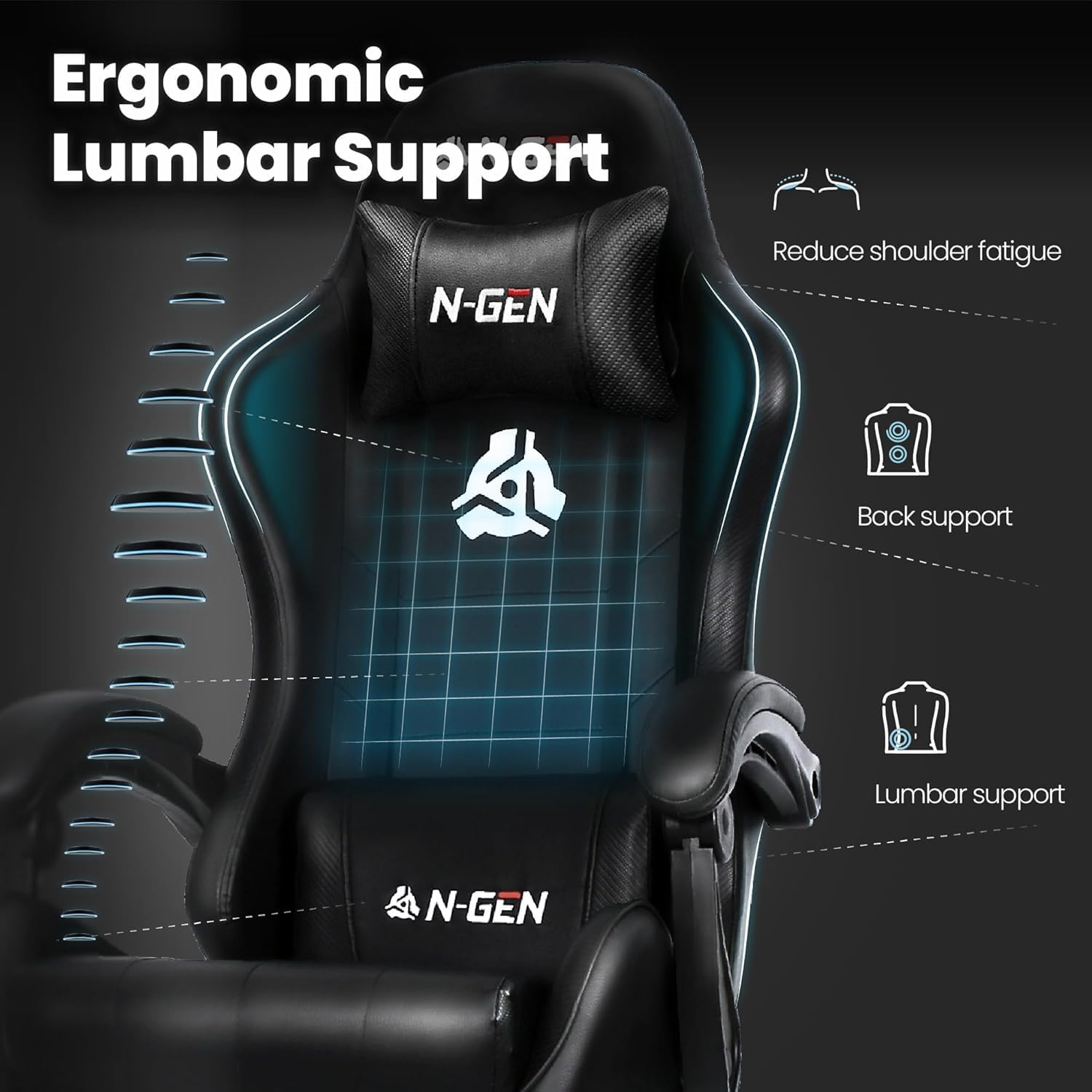 Gaming Chair with Footrest Lum - Home Office Chair review and price