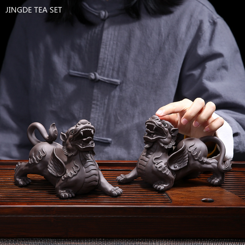 Purple Clay Pixiu Tea Pet Hand - Home Office Feng Shui review and price