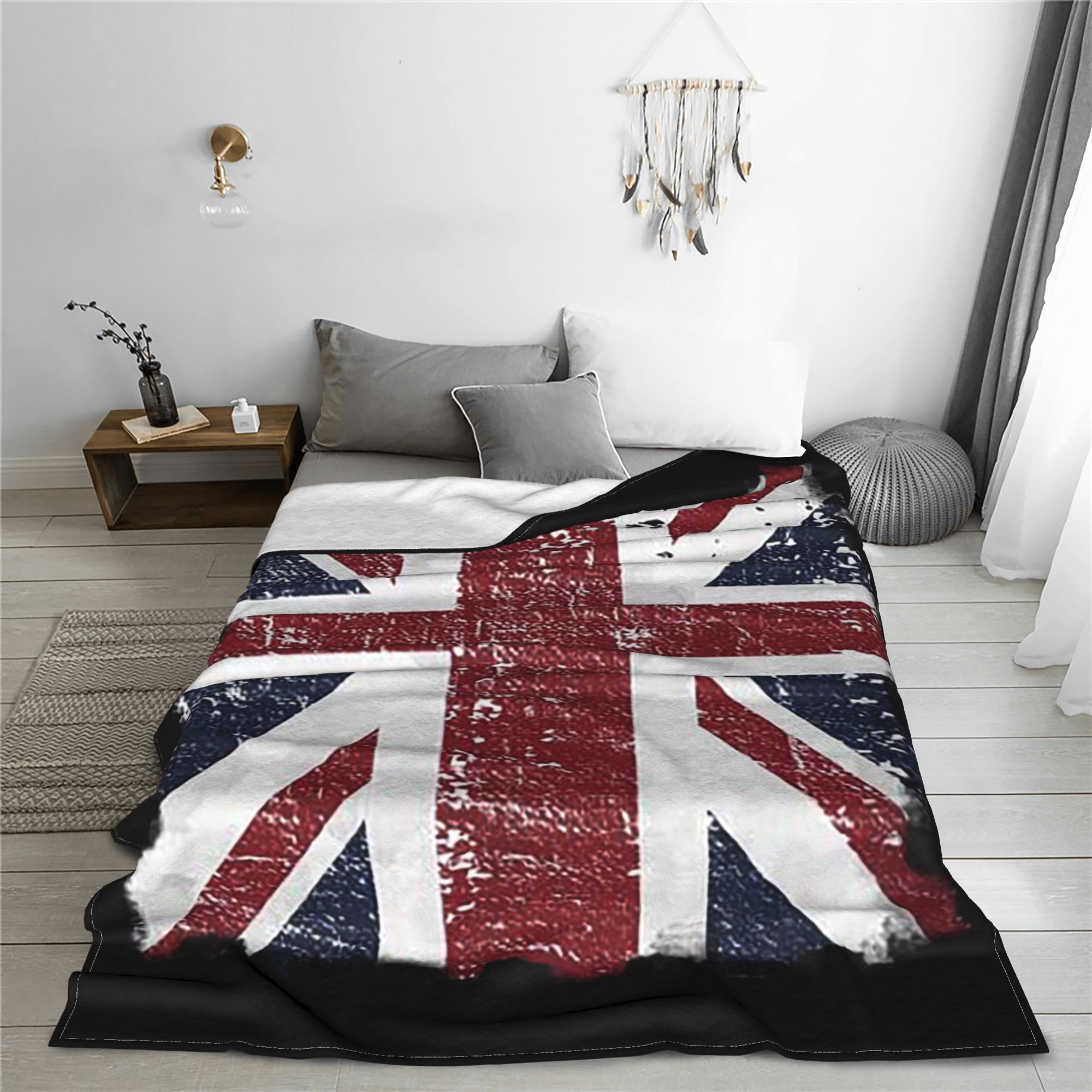 Distressed British Flag Black  - Home Office British review and price