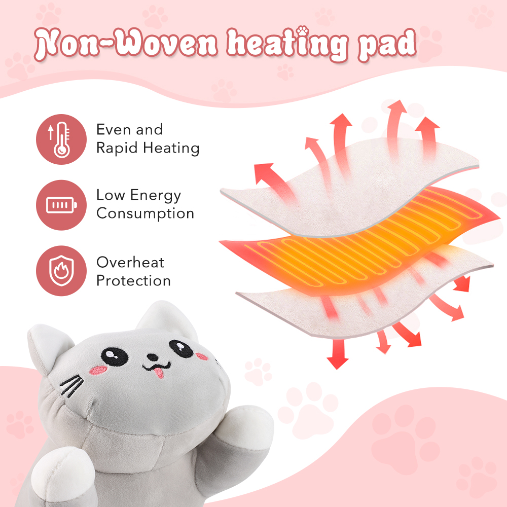 Heated Cat Plush Pillow, USB R - Home Office Cozy review and price