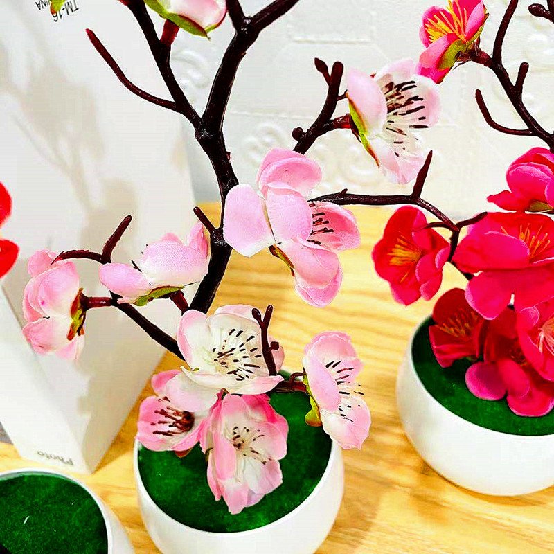 Simulation Plum Flower Pot Pla - Home Office Background review and price