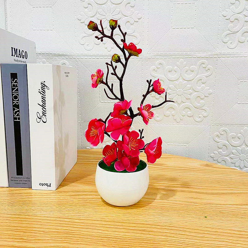 Simulation Plum Flower Pot Pla - Home Office Background review and price