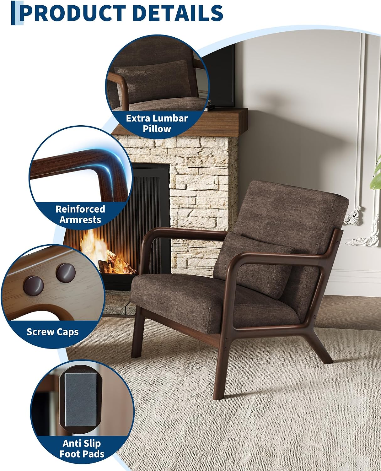 Mid-Century Accent Chair – Uph - Home Office Cozy review and price