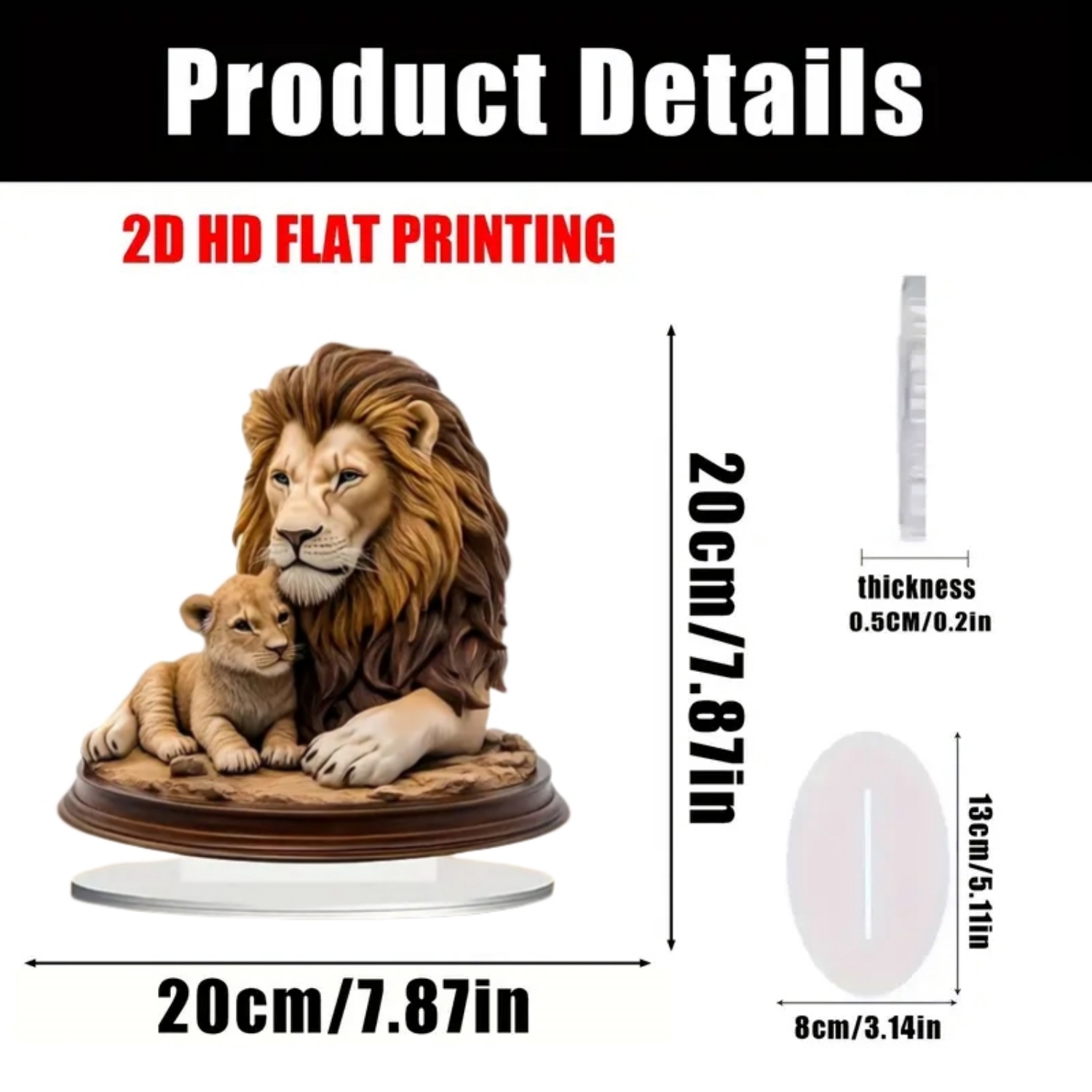 Male Lion Statue,2D Flat Anima - Home Office Room review and price