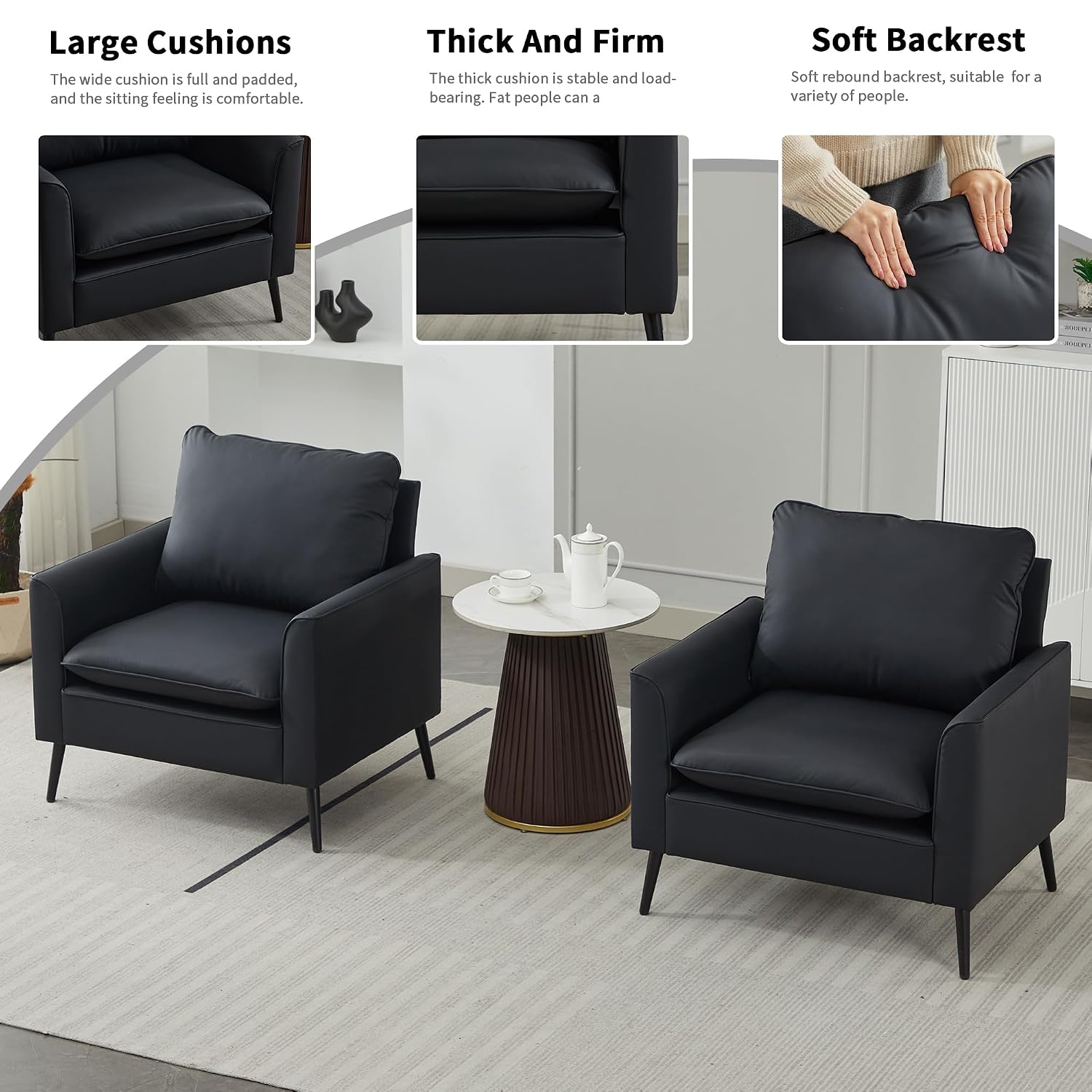 Oversized Faux Leather Accent  - Home Office Chair review and price
