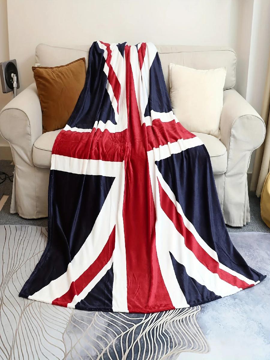 British Flag Flannel Throw Bla - Home Office British review and price