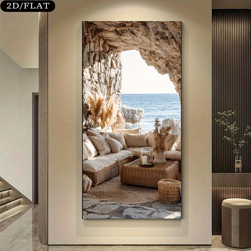 Extra Large Coastal Beach Cave - Home Office With View review and price