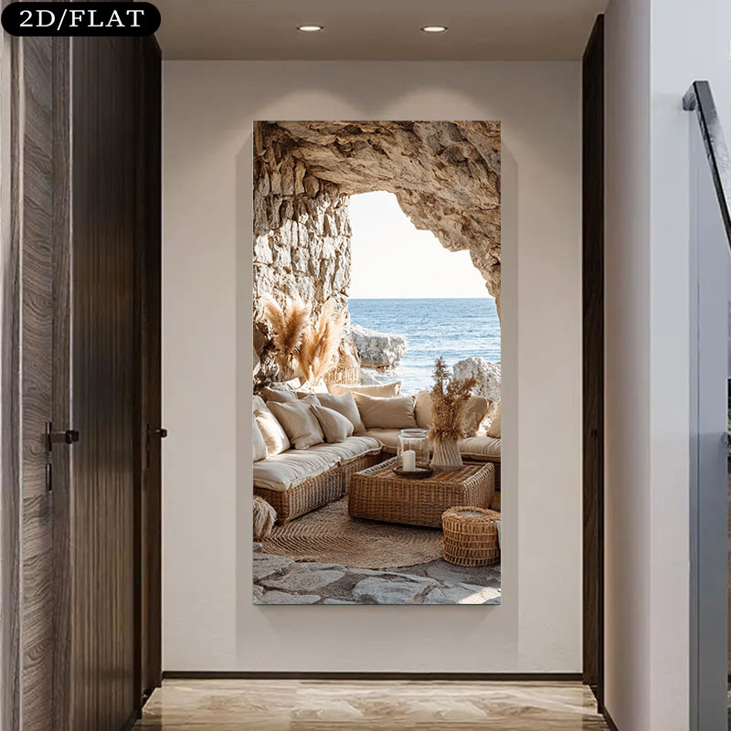 Extra Large Coastal Beach Cave - Home Office With View review and price