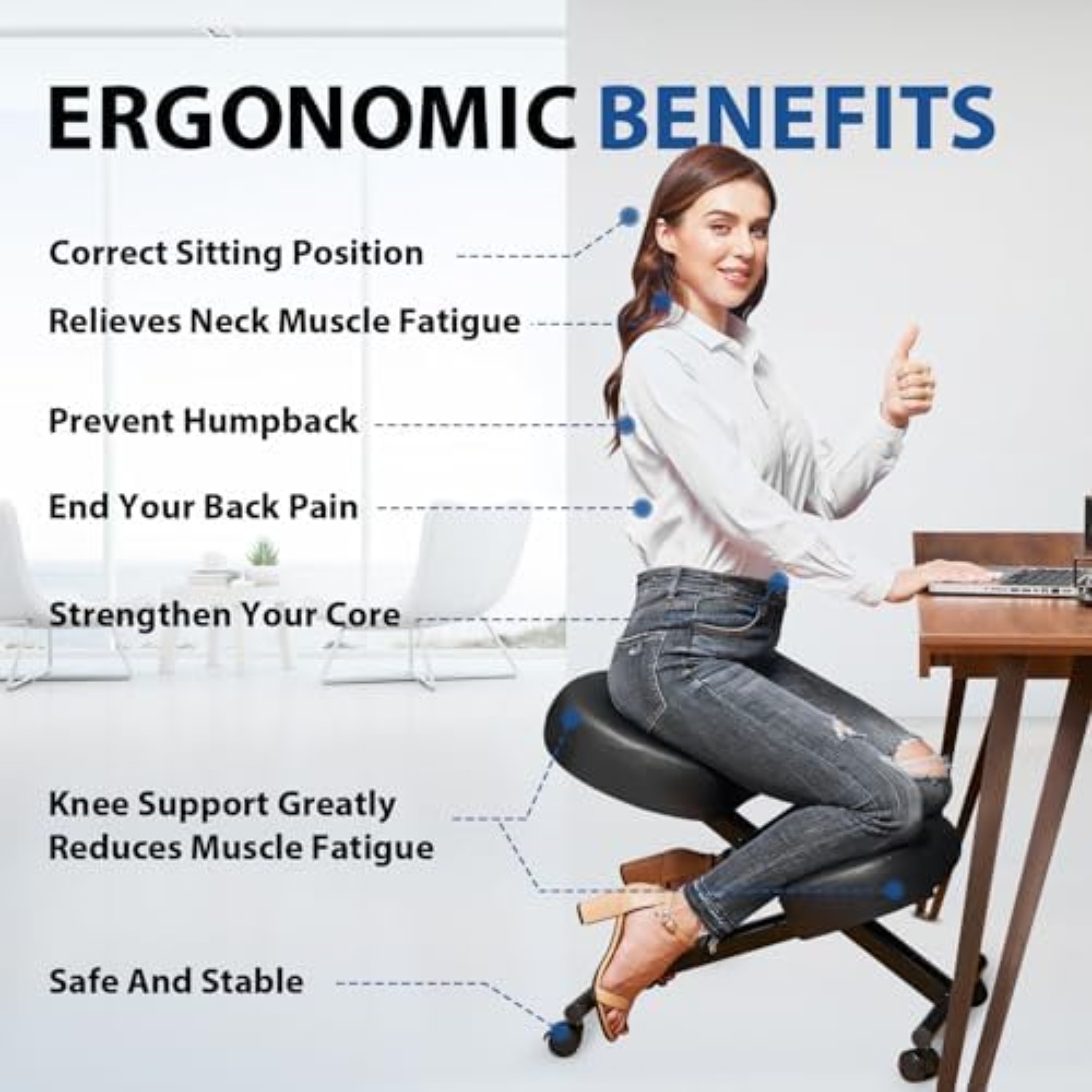 Ergonomic Kneeling Chair, Medi - Home Office Chair review and price