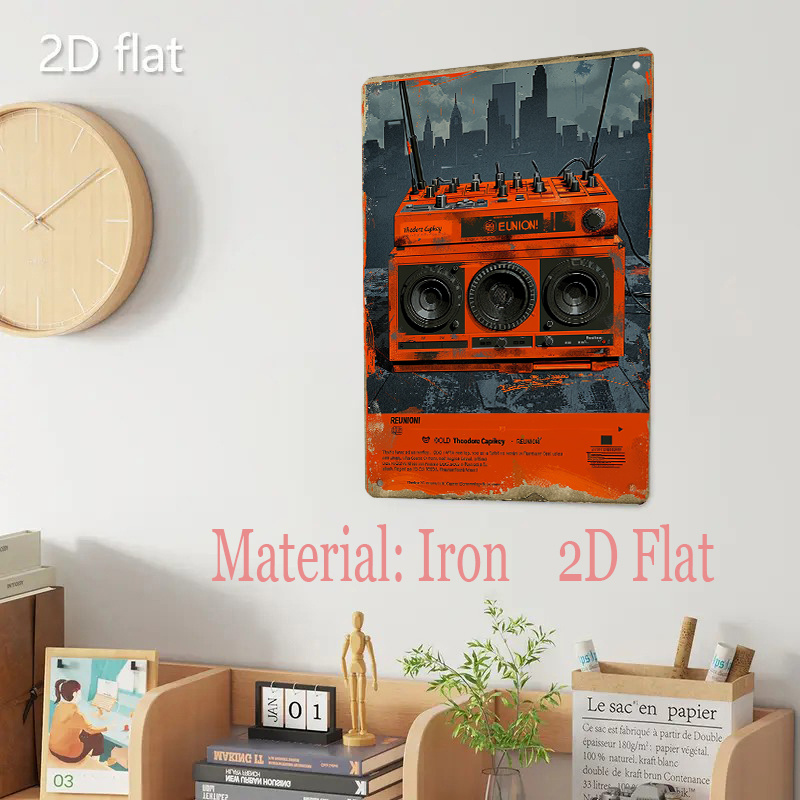 Vintage Orange Sound System Me - Home Office Background review and price