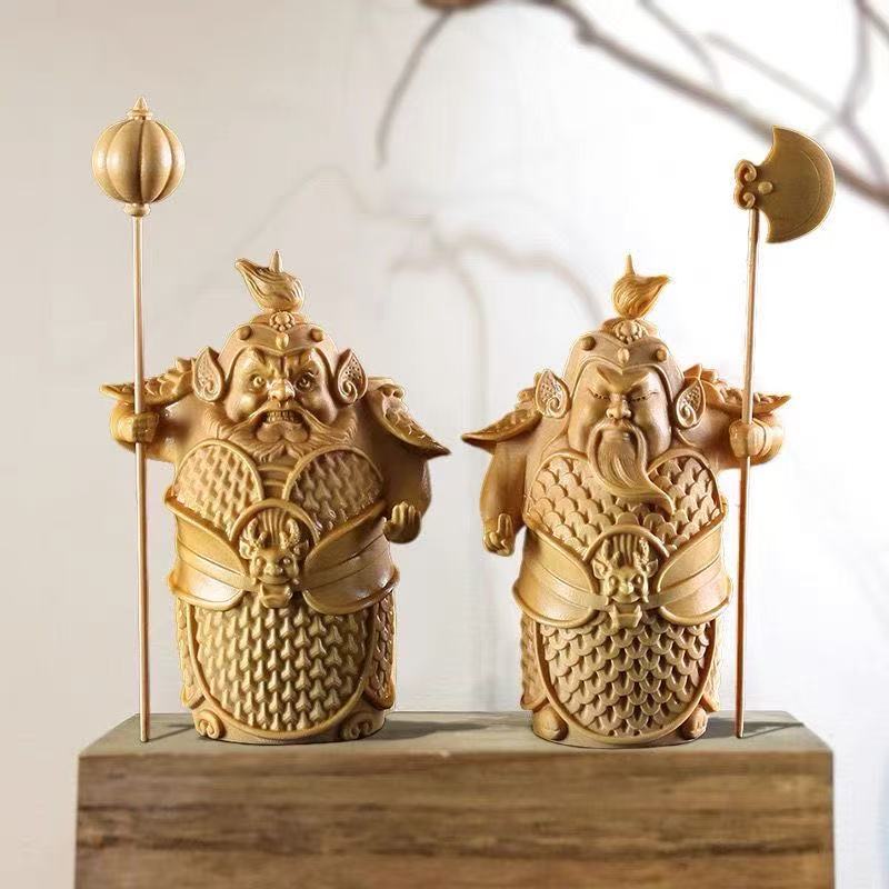 wood carving Door God sculptur - Home Office Feng Shui review and price