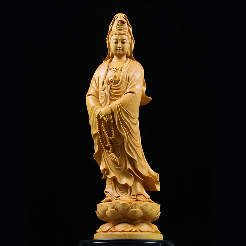 Natural Cypress Guanyin  Buddh - Home Office Feng Shui review and price