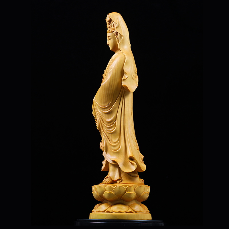 Natural Cypress Guanyin  Buddh - Home Office Feng Shui review and price
