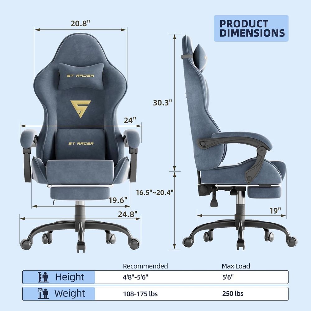 Ergonomic Gaming Chair with Fo - Home Office Or review and price