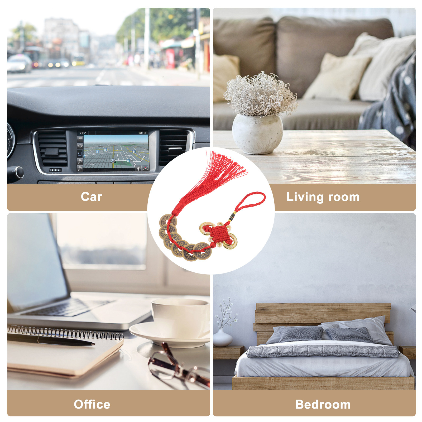 2Pcs Chinese Knot Pendant with - Home Office Feng Shui review and price