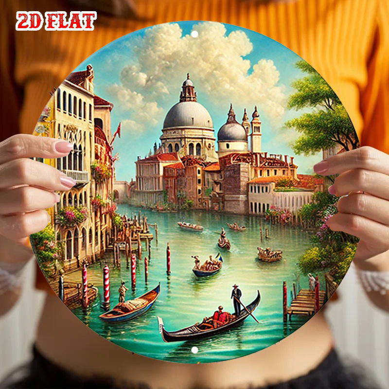 2D Flat, Venice Scene Round,Go - Home Office With View review and price