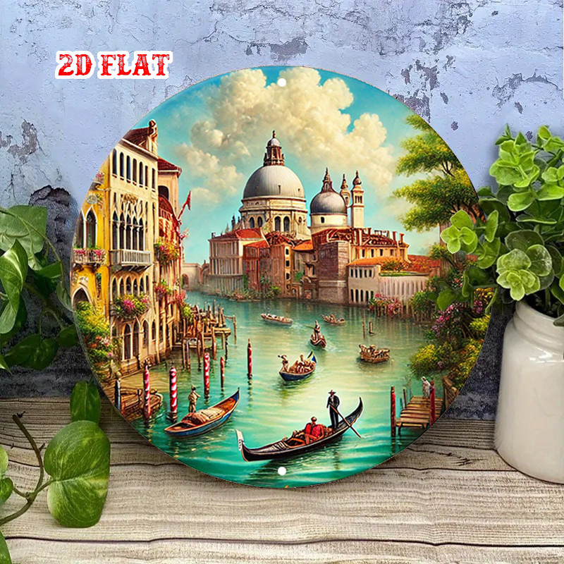 2D Flat, Venice Scene Round,Go - Home Office With View review and price