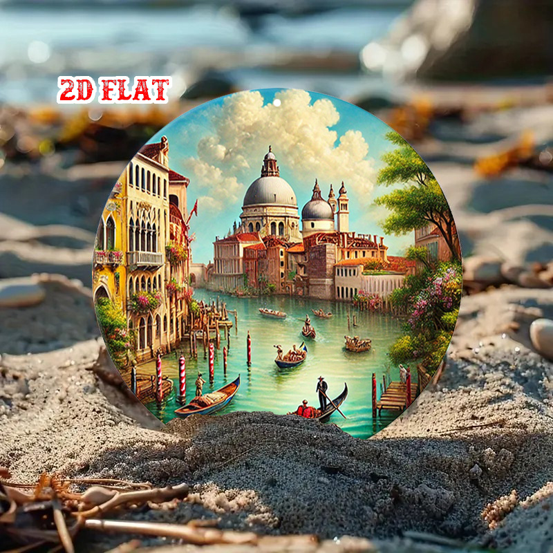 2D Flat, Venice Scene Round,Go - Home Office With View review and price