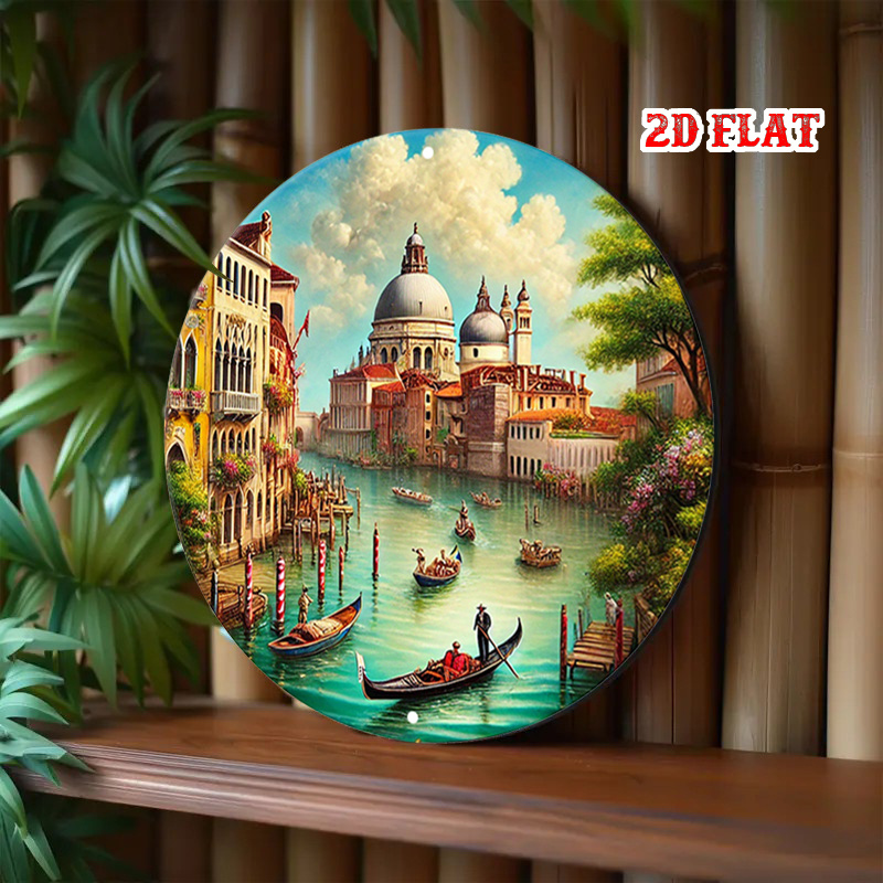 2D Flat, Venice Scene Round,Go - Home Office With View review and price