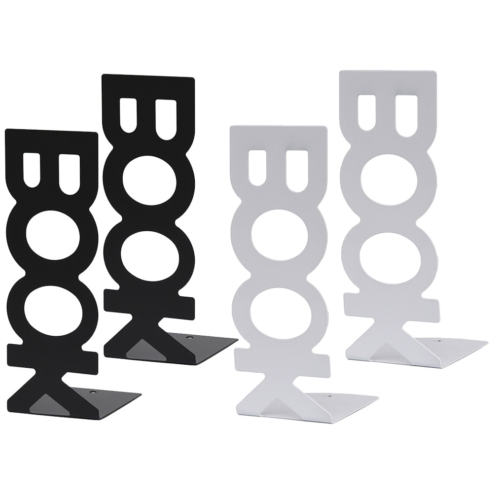 4Pcs Metal Bookends Hollow Des - Home Office Library review and price