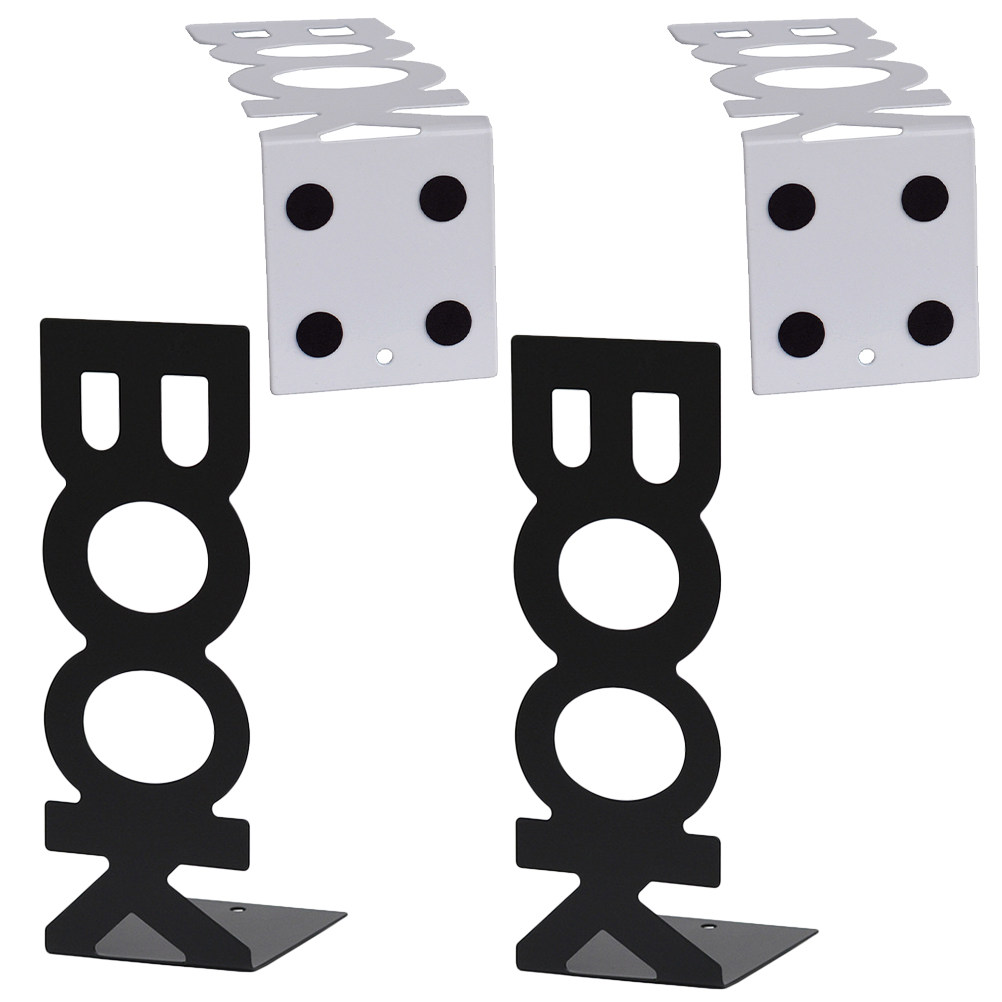 4Pcs Metal Bookends Hollow Des - Home Office Library review and price