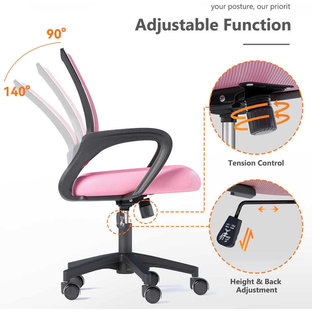 Pink Ergonomic Mesh Office Cha - Home Office Chair review and price